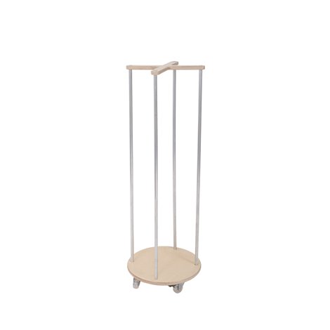 Suport mobil pentru 12 pufuri din spuma Nature, 38 cm diam, 114 cm inaltime, cresa si gradinita - imagine 5